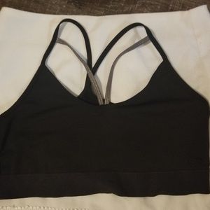 Champions black criss cross sports bra